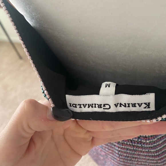 NWT- Karina Grimaldi- Colorful Beaded Mini Slip Dress - Picture 4 of 9